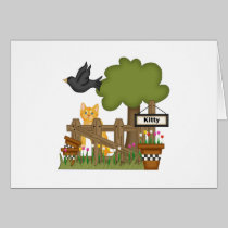 Kitty Cat In the Garden cards