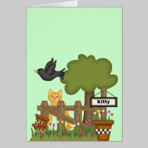 Kitty Cat In the Garden cards