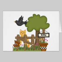 Kitty Cat In the Garden cards