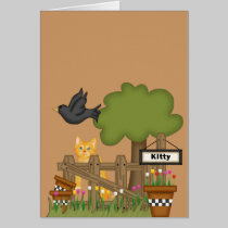 Kitty Cat In the Garden cards