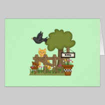 Kitty Cat In the Garden cards