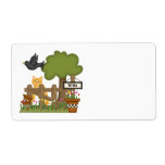 Kitty Cat In the Garden Personalized Shipping Labels