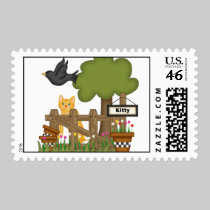 Kitty Cat In the Garden stamps