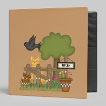 Kitty Cat In the Garden binders