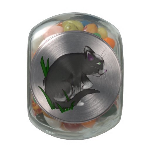 Kitty Cat Jar purrfect for Catnip Glass Candy Jars Zazzle