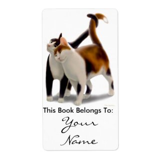 Kitty Cat Love Bookplate label