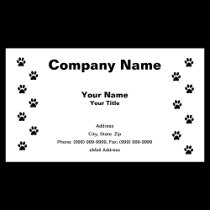 Kitty Cat Paw Prints business cards by GeoPappas Kitty Cat Paw Prints business cards
