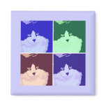 Kitty Cat Pop Art Refrigerator Magnet