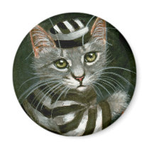 Kitty Cat Prisoner Halloween Magnet