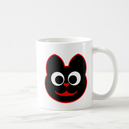 Kitty Cat Red Classic White Coffee Mug