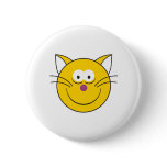 Kitty Cat  Smiley Face Button