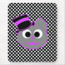 Kitty Cat Top Hat Purple - Gray Mouse Pads