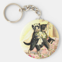 Kitty Cat Wedding Key Chain