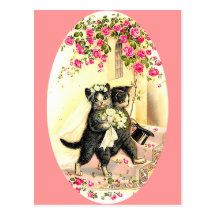 Kitty Cat Wedding Postcards