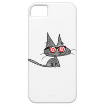 Kitty Cat With Hypno Glasses iPhone 5 Cases