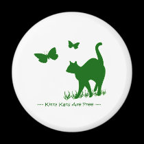 Kitty Cats are Free Green magnets