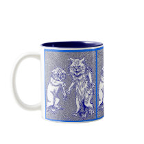 Kitty Cats in Blue by Louis Wain mugs