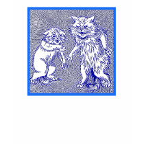 Kitty Cats in Blue  by Louis Wain t-shirts