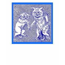Kitty Cats in Blue  by Louis Wain t-shirts