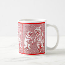 Kitty Cats in Red by Louis Wain mugs by VintagePets Kitty Cats in Red by Louis Wain mugs
