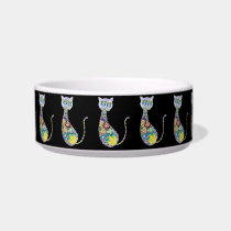Kitty Cats Made of Flowers Cat Food Bowl