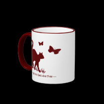 Kitty Cats R Free - Red / Maroon mugs