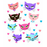 Kitty Cats Spaghetti Strap Tank Top Tee t-shirts