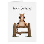 Kitty Cats · Tabby Cat on Fence Card