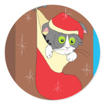 Kitty Christmas stickers