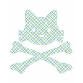 Kitty Crossbones Plaid shirt
