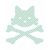 Kitty Crossbones Plaid t-shirts