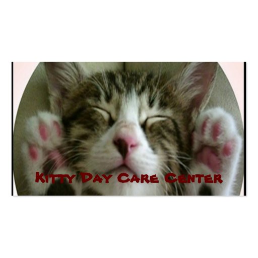 Kitty day care Business Card (front side)