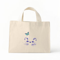 Kitty Daydreams Blue bag by PurebredCatRescue Kitty Daydreams Blue bag
