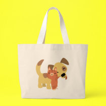 Kitty & Doggy cartoon custom bag by Lioness_Graphics Kitty & Doggy cartoon custom bag