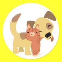 Kitty & Doggy cartoon sticker by Lioness_Graphics Kitty & Doggy cartoon sticker