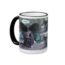 Kitty Fairy Angel Kelly Mug by daedreem Kitty Fairy Angel Kelly Mug