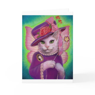 Kitty Fairy Godmother Greeting Cards