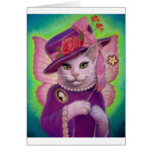 Kitty Fairy Godmother Greeting Cards
