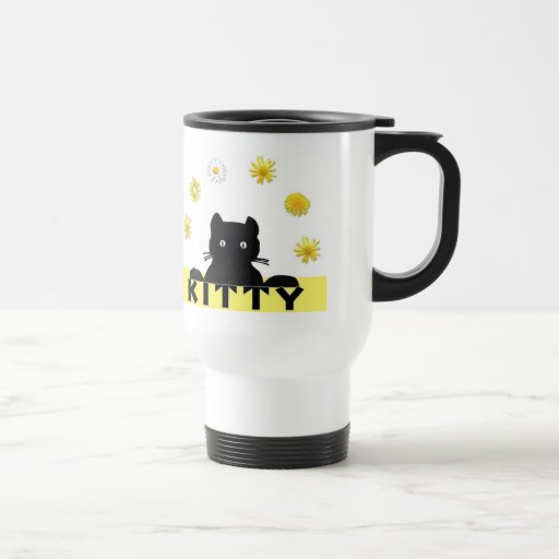 Kitty Flowers Coffee Mugs