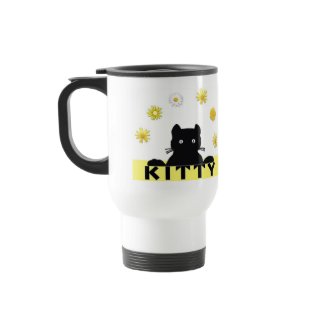 Kitty Flowers mug