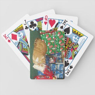 Kitty for Christmas Playing Cards
