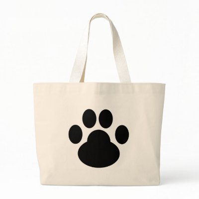 Kitty Gogo Pawprint Bag by jennifermichael
