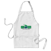 KITTY-GOING-GREEN aprons by knudsonstudios KITTY-GOING-GREEN aprons