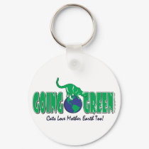 KITTY-GOING-GREEN keychains by knudsonstudios KITTY-GOING-GREEN keychains