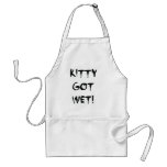 Kitty Got Wet! aprons