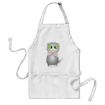 Kitty - Gray Shorthair Apron