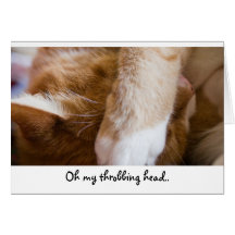 Kitty Hangover Greeting Card