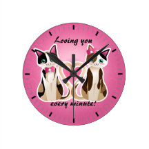 Kitty heart - calico ver - clock