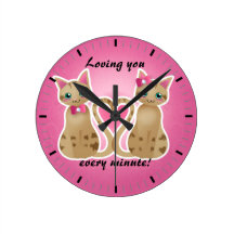 Kitty heart - ginger ver - clock