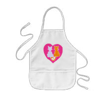 Kitty Hearts Aprons
